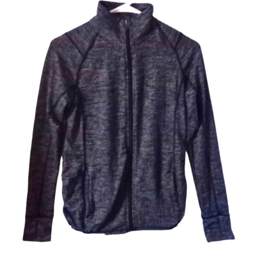 Old navy go dry active womans full zip jacket size s black and gray